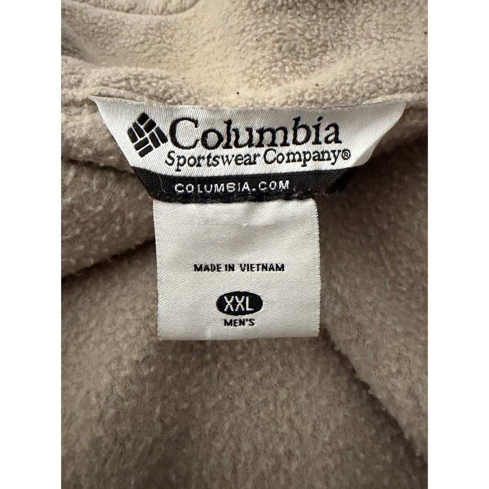 Columbia Mens XXL Steens Mountain Full Zip Fleece Jacket Taupe Tan WM6113 - Picture 2 of 8
